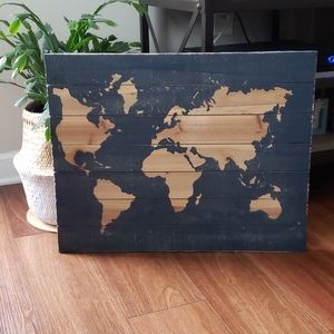 Wooden World Map